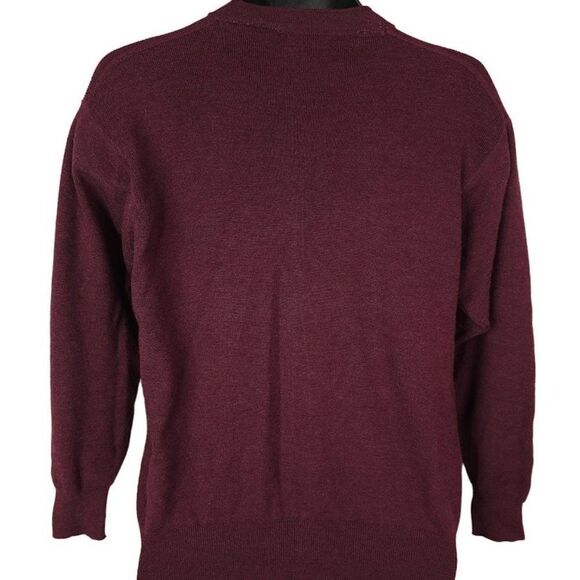 Fenghuang Cardigan Sweater Vintage Wool Maroon Mens Size Medium - Picture 3 of 5